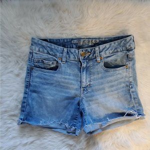 American Eagle shorts womens 12 midi super stretch jean denim light wash